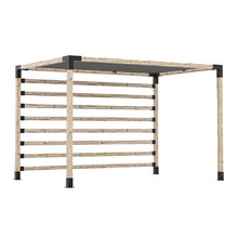 Toja Grid Post Wall Pergola Bracket & Rectangular Shade Sail Set
